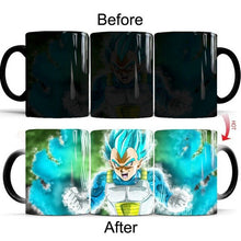 Load image into Gallery viewer, Dragon Ball Z Super Saiyan Black Red Blue Hair Goku Vegata Mug